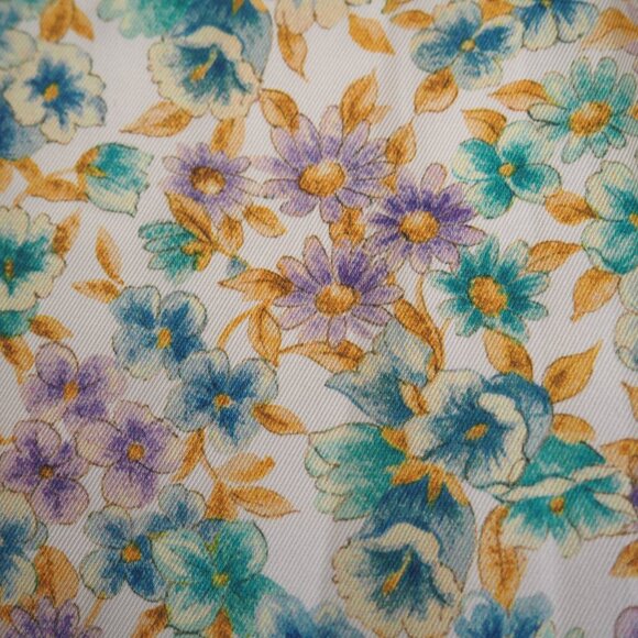 ! Zara Floral Satin Midi Side Slit Skirt sz US M - Picture 7 of 9